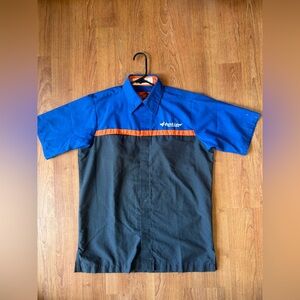 Red Kap Vintage Quick Lane Mechanic Auto Shop Shirt Size Medium.
